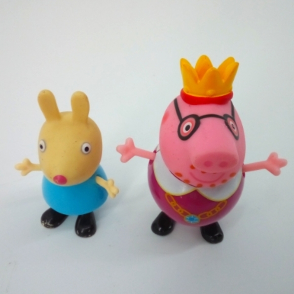 Peppa Pig Pajama Bottoms & Toys Set 100% Cotton Yellow Pink PJ 4T - Picture 7 of 13